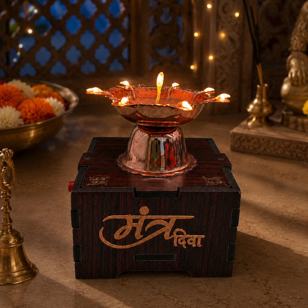 Solar Mantra Diya Night View