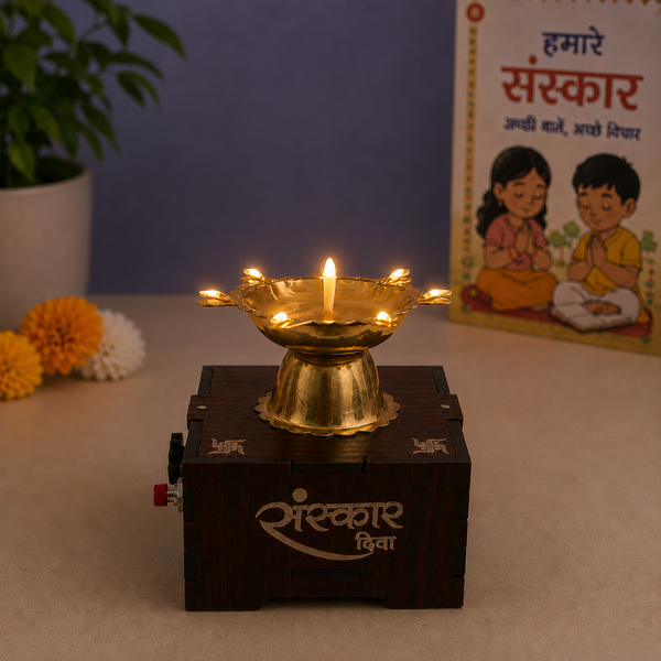 Solar Sanskar Diya Night View