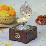 Solar Silver Ganpati Diya