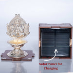 Solar Silver Ganpati Diya
