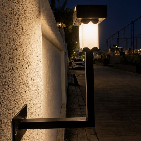 Solar Wall Mount Lamp Night View